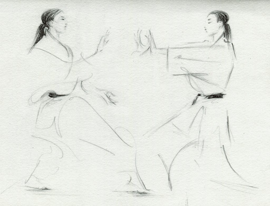 Girl demonstrating Kata